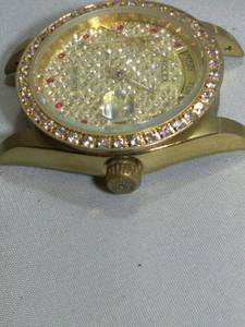 lot 63 image: BROKE GOLD ROLEX FOR PARTS INGRAVED 18K INGRAVED ROLEX