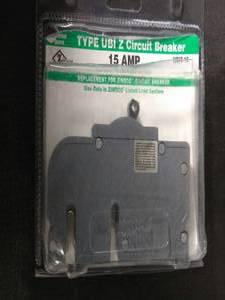 lot 132 image: ZINSCO 15A SINGLE POLE CIRCUIT BREAKER