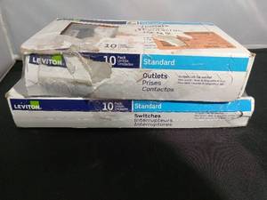 lot 148 image: LEVITON 10 PACK OF OUTLETS AND 10 PACK OF SWITCHES