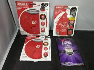 lot 151 image: DIABLO AND 3M SANDING DISK AND SHEETS
