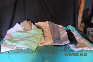 lot 108 image: CASUAL PANTS- GAP 5, S0 11, CAROLINA BLEUS 10, BOB GIRL 6, NY&C ANKLE LEGGINGS 14, NORMAN KAMTSLI 12, CK 8, SOLITUDE 5, GAP 5, 0P 13