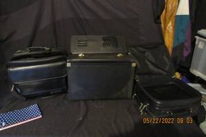 lot 158 image: LEATHER SATCHELS- 2 EACH FOR LAPTOPS AND ONE FOR EXPANDED LAPTOP AND FILE BAG