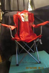 lot 86 image: OZARK TRAIL PORTABLE FOLDING CHAIRS- 2 EACH MESH AND ONE STANDARD- ALL WITH STORAGE BAG.