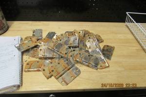 lot 54 image: 18 PAIRS OF 3.5 STEEL DOOR  HINGES