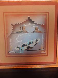 lot 21 image: Native American Art - Tile Art by Mitchell I18x18
