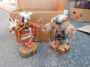 lot 44 image: Genuine Kachina DOLLS - Snake 91 wooden base 12 high  , Fran Yazzi 12 on wooden base #M2528