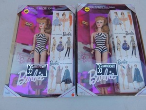 lot 165 image: Barbie 35th Anniversary Doll & Fashion Box 1993 BLONDE Hair #11590   QTY  2