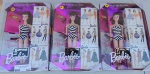 lot 167 image: 35th Anniversary Barbie Brunette Barbie Doll & Package   1959  NIB #11782   QTY  3