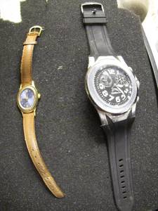 lot 364 image: Watches Monte Carlo 29768 and Avon on brown leather band both pre-owned