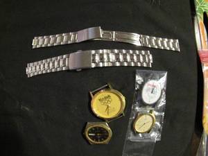 lot 345 image: 4 watches no bands citizen quartz, Olympic koac (official sponsor) armitron, 2 watch bands and Disneyland 35 years