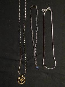 lot 348 image: .925 silver necklacechain 24 chain and rope 16