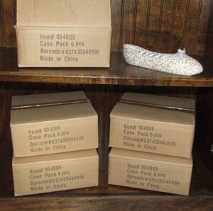 lot 10 image: Ballet slipper style ringjewelry holders, 5 cases of 6 each