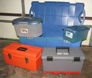 lot 23 image: Assorted tool and storage boxes as shown