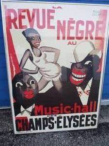 lot 5 image: La Revue Negre, Music Hall 1925 by Paul Colin-Paris, Framed Poster