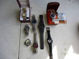 lot 64 image: 8- Brand Names-Mens Wrist Watches