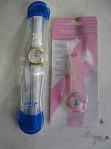 lot 85 image: 2-Ladies Watches, 1-Scrub Stuff Quartz, And 1-Share The Cure-Pink Ribbon Watch