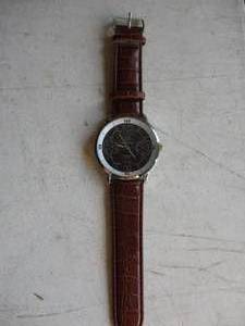 lot 90 image: NEW-1-Mens 12-OF COLLECTION Quartz-A1041, Brown Face and Brown Leather Band