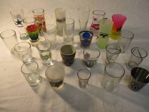 lot 58 image: Lot-24 Shot Glasses, Mixed Styles And Sizes
