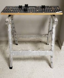 lot 1 image: Crawford WB2 Deluxe Multipurpose Workbench, Portable Workstation with Adjustable Vice and Clamps