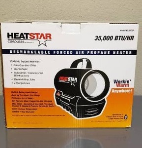 lot 4 image: Heatstar Cordless Propane Rechareable Heater, Model HS35CLP