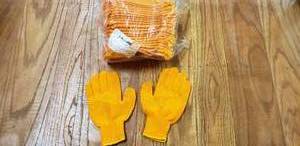 lot 12 image: Carolina Orange Knit Honeycomb PVC Glove, Style# 1KHCL - Lg (12 pairs)
