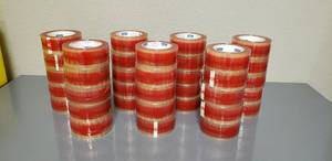 lot 83 image: STA RED WARNING TAPE CLEAR, 35 ROLLS TOTAL