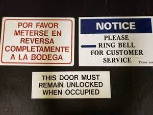 lot 75 image: SIGNS SEE PICTURES FOR DESCRIPTION AND QUANTITY