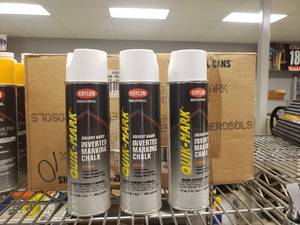 lot 196 image: Krylon Inverted Marking Chalk ( 15 cans Total)