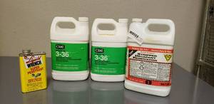 lot 220 image: 3-36� MULTI-PURPOSE LUBRICANT & CORROSION INHIBITOR, 1 GAL (QTY 2),  LIQUID WRENCH,  FLOOR SCIENCE STRIPPER