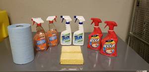 lot 223 image: Assorted Cleaning Lot Orange Cleaner, Resolve and Tilex