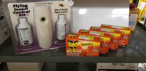 lot 229 image: Pest Control Lot Flying Insect Control Kit and Raid Foggers