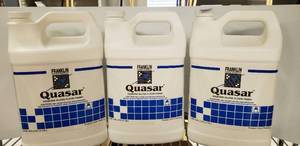 lot 235 image: Quaser Diamond Gloss Floor Finish ( 3  1-gallon jugs)