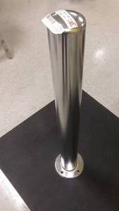 lot 92 image: CHROME BOLLARD 42Hx4DIAM