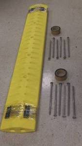lot 96 image: SPEED BUMP 72Lx2Hx10W WITH MOUNTING HARDWARE, COLORYELLOW  (2 Total)
