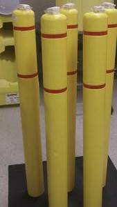 lot 98 image: 4X52 BOLLARDGARD YELLOW W RED TAPE 5 TOTAL