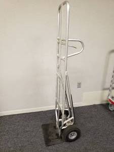 lot 168 image: SPECIAL ALUMINUM BEN E. KEITH HANDTRUCK, 68H, LOOP HANDLE, DISC BRAKE SYSTEM, 10 WIDE TRACK PNEUMATIC WHEELSMAG RIMS, ROLL-CAGE CONST.