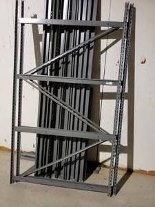lot 340 image: GREY SHELVING H84 X D48 X W84, 3 SHELVES