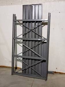 lot 341 image: GREY SHELVING H84 X D48 X W84, 3 SHELVES