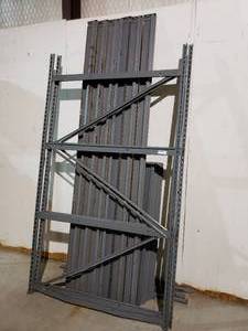lot 342 image: GREY SHELVING H84 X D48 X W84, 3 SHELVES