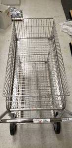 lot 173 image: MAIL CART 42 12 L x 24W x38H, REMOVABLE WIRE BASKETS, TOP BASKET 36Lx17Wx11D, BOTTOM BASKET 36Lx17Wx7 38D