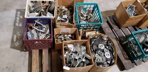 lot 666 image: Pallet Lot of Casters and Caster Parts, some Stainless