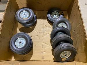 lot 369 image: Solid Rubber Tires 8 x 2.5 Dolly or Caster Wheel ( 9 Total)