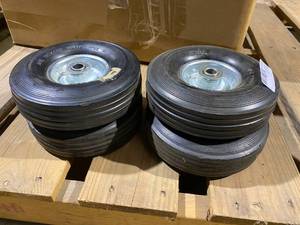 lot 373 image: Solid Rubber Tires 8 x 2.5 Dolly or Caster Wheel ( 4 Total)