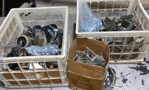 lot 345 image: MISC. CASTERS AND PARTS, 2.5 - 4 SIZES