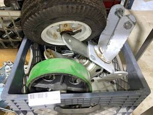 lot 346 image: ASSORTED LARGE CASTERS AND WHEELS