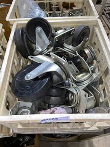 lot 354 image: MIXED LOT OF CASTERS AND PARTS