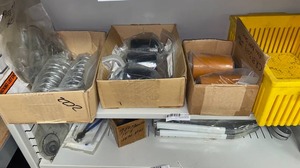 lot 431 image: Assorted Pallet Jack Wheel Lot and Accessories