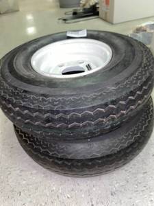 lot 484 image: New Trailer Tire Size 5.70 x 8 5 bolt Qty 2