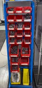 lot 564 image: Display and All Contents  Assorted Hooks, Links and Misc. parts  See Pictures