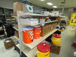 lot 585 image: Cantilever Shelving, 4 Units (Shelving ONLY)